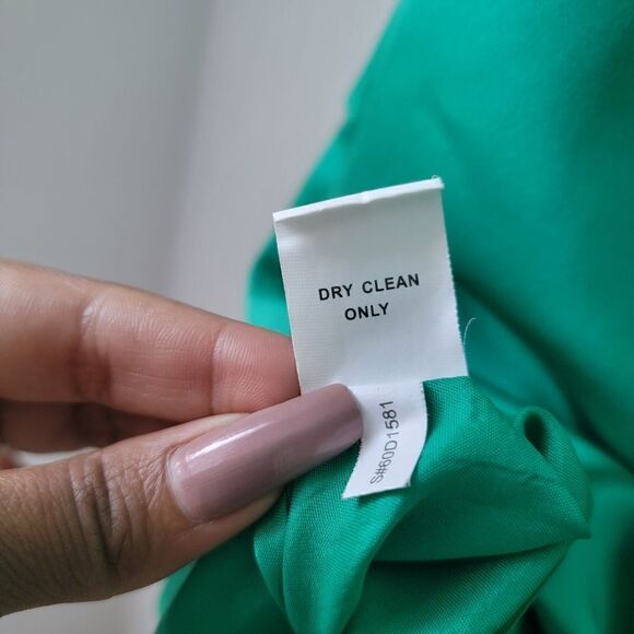 PHOEBE COUTURE Emerald Green Silky Cocktail Dress Size 10 - Picture 5 of 8